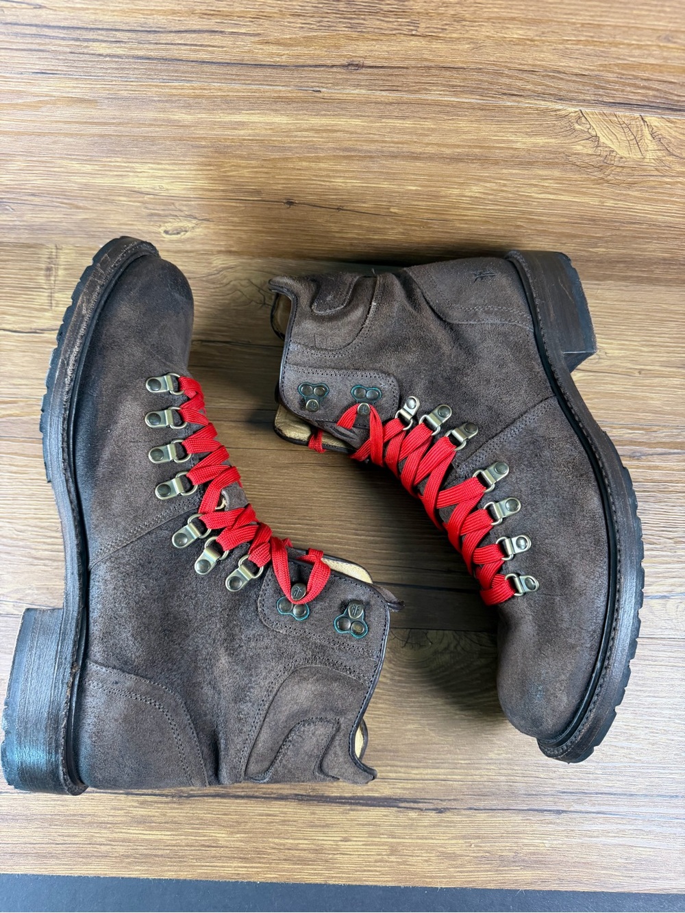 Frye Rogan Alpine Hiker Leather Boots Mens Size 11.5 Lace Up Shoes - Picture 3 of 11